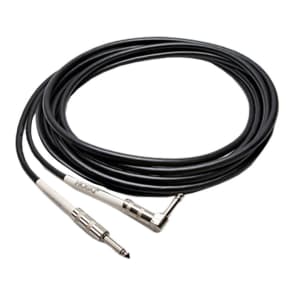 Hosa GTR-210R 1/4" TS Male Straight to Right-Angle Guitar/Instrument Cable - 10'