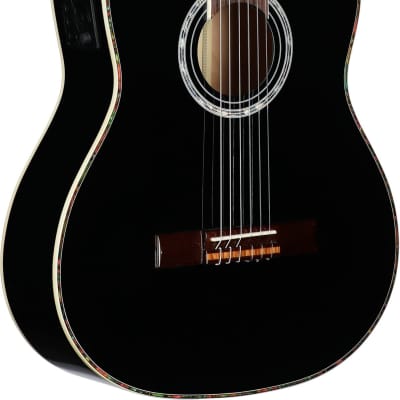Ortega RCE141 Classical Acoustic-Electric Guitar (with Gig Bag) - Black image 8