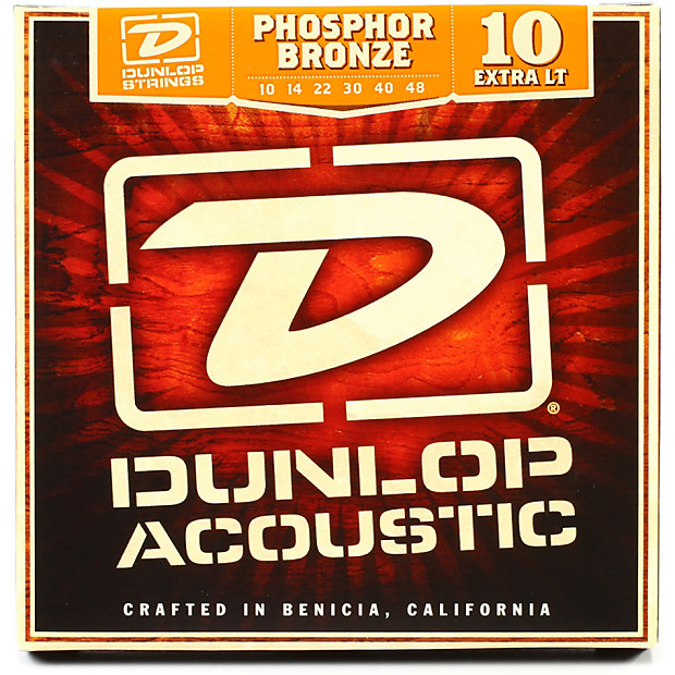 Dunlop DAP1048 Phosphor Bronze Acoustic Guitar Strings - Extra Light (10-48) image 1