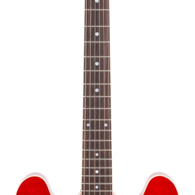 2021 Heritage Standard H-535 Semi-Hollow Electric Guitar with Case, Trans Cherry, AL17602 image 5