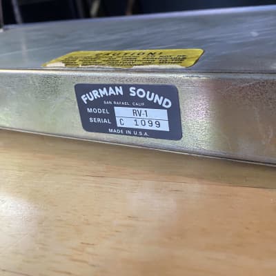 Furman Sound RV-1 Spring Reverb 1970's - Black (2 of 2) image 11