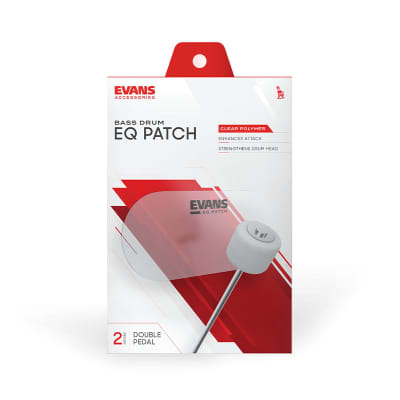 Evans EQ Double Pedal Patch, Clear Plastic (X2) image 2