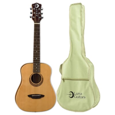 Luna Safari Muse Spruce Traveler Acoustic Guitar w/ Gig Bag image 4