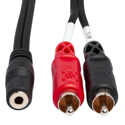 Hosa CFR-210  Y Cable 3.5mm Trsf - Rca 10ft image 2