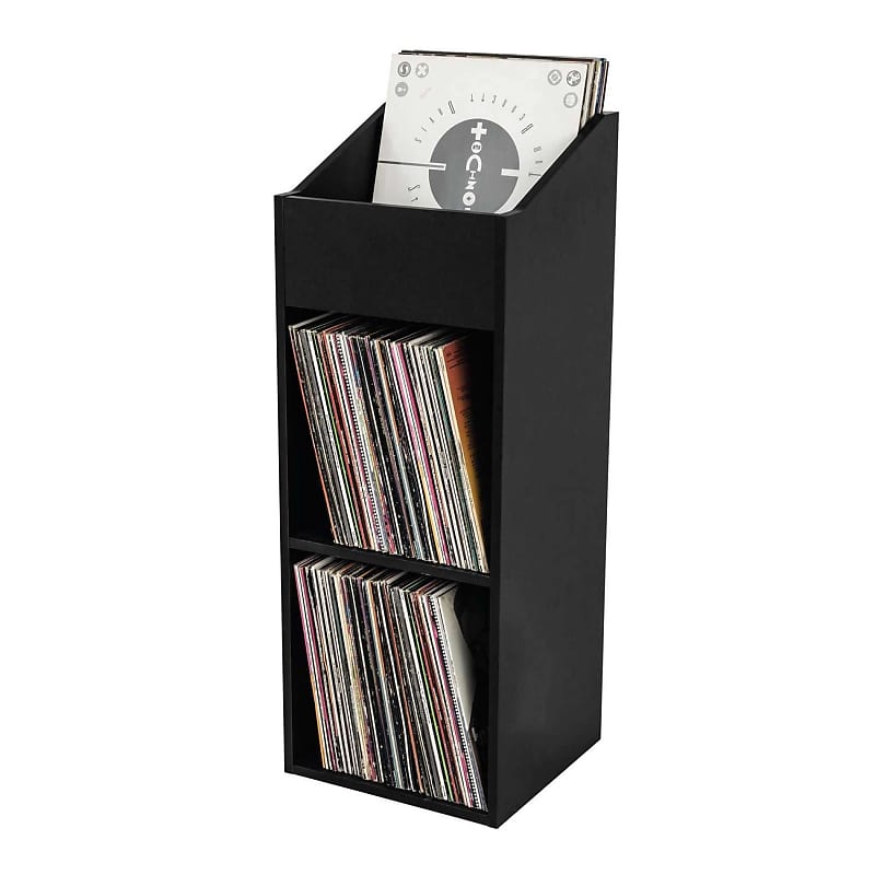 CD BOX 180 BLACK - Casier de Rangement 180 CD Finition Noir