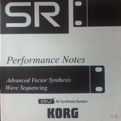 Performance Notes for Korg  Wavestation SR 1993