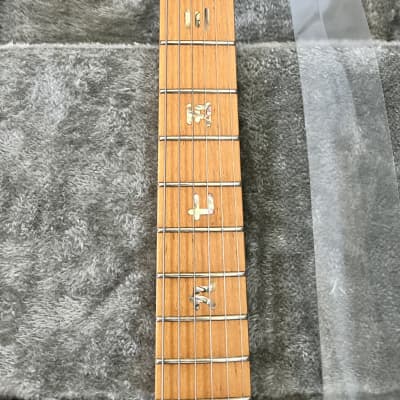 ESP Custom Shop George Lynch Kamikaze IV 8-Tooth Headstock Chinese Character Inlays 1990's Scalloped image 6