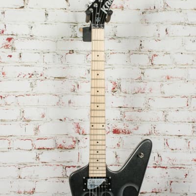 USED Kramer Tracii Guns Gunstar Voyager Outfit Electric Guitar - Black Metallic and Silver Ghost Flames image 3