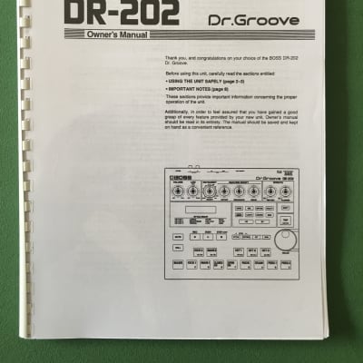 Boss DR-202 Dr. Groove 2000s - Printed Instructions / User Manual
