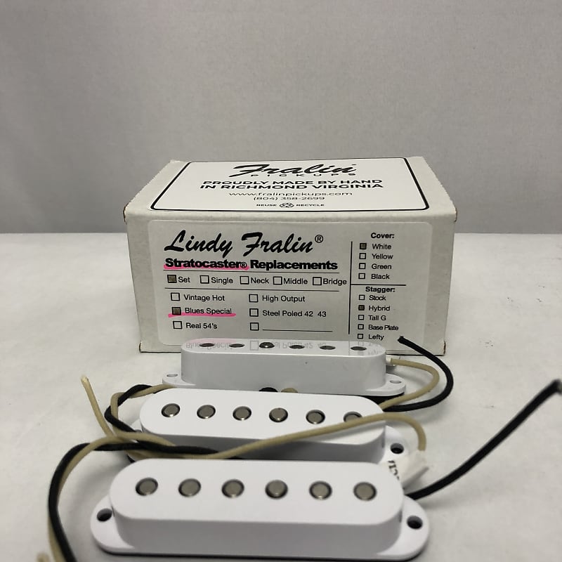 Lindy Fralin Blues Special Strat Pickup Set R/M Hybrid Stagger White