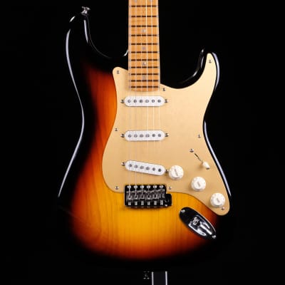 Fender American Custom Stratocaster Electric Guitar - Antique Sunburst, Maple Neck image 1