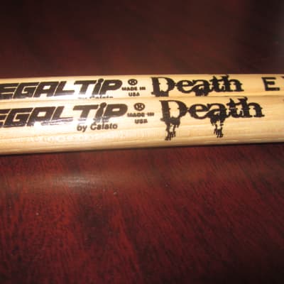Regal Tip Black Nylon Ridged Tip Drumsticks DEATH/DTH-EX - Hickory image 2