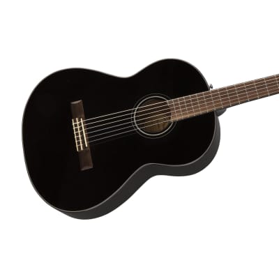 Fender CN-60S Nylon String Classical Guitar, Walnut FB, Black image 3