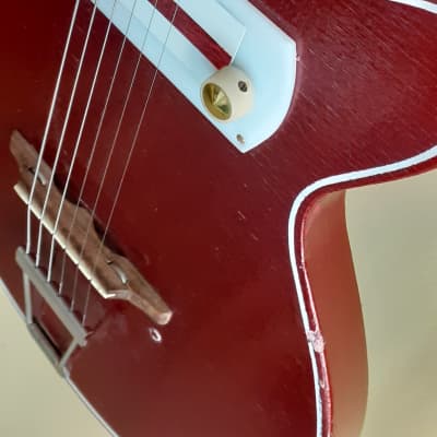 electric guitar rare Klira Solibody  1960 Apple Red image 1