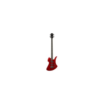 B.C.RICH Heritage Classic Mockingbird Bass, 4-String - Quilted Maple Top, Transparent Red image 1
