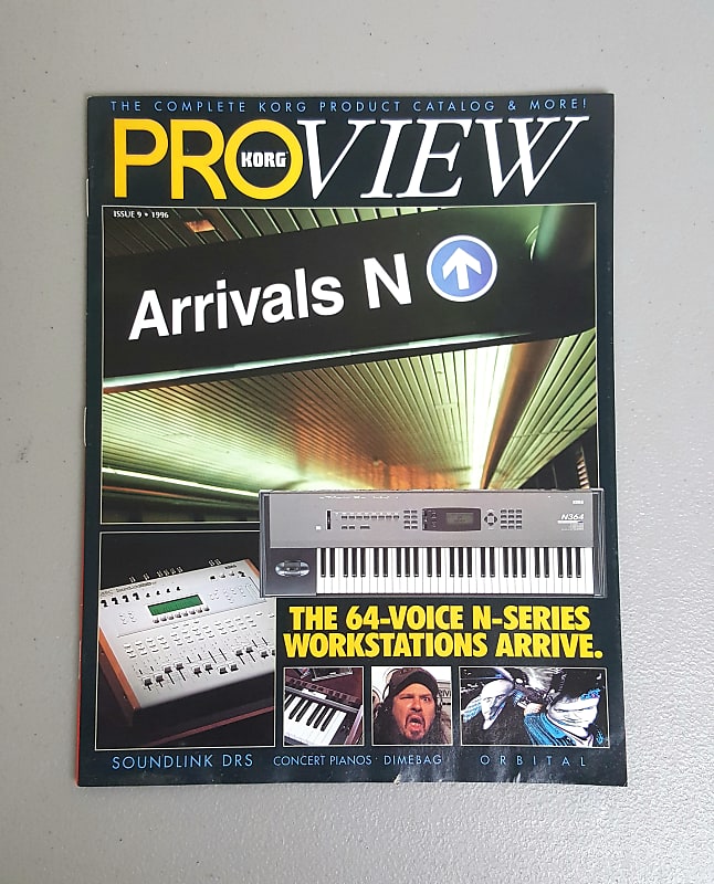 Korg Proview Magazine - Issue 9 1996 - N364, Orbital, Prophecy, Trinity,  Wavedrum
