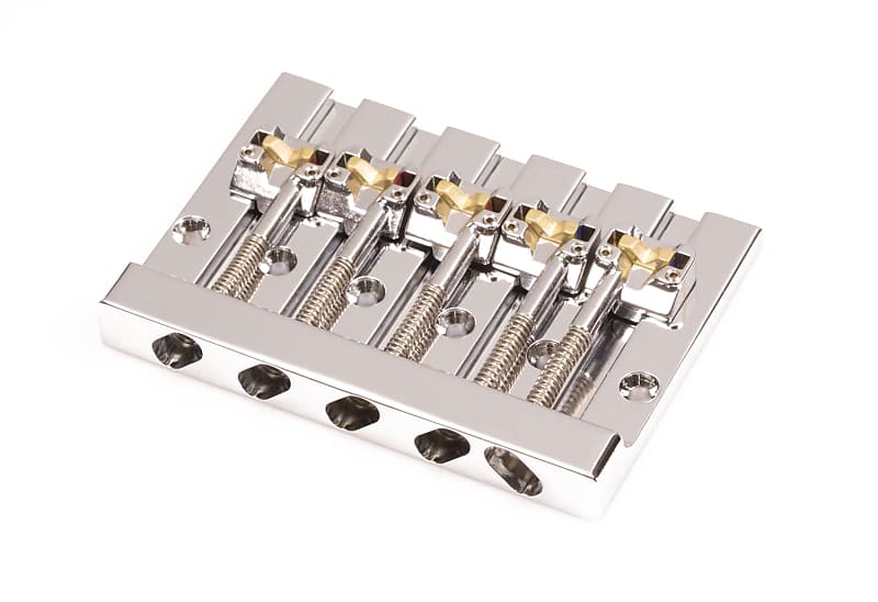 Hipshot KickAss 5 String Bass Bridge Chrome Retrofits BadAss V - 5K501C