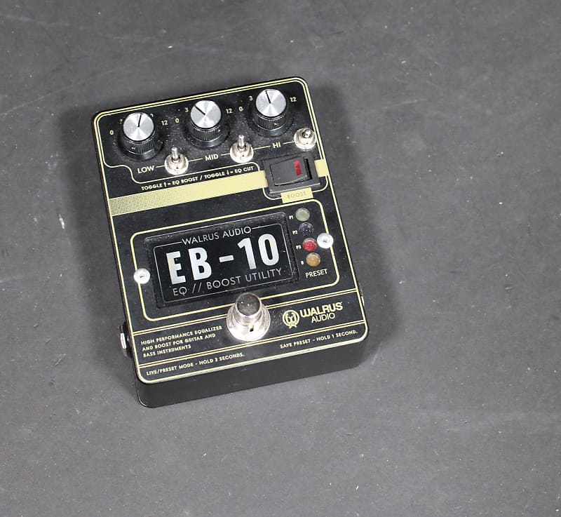 Walrus Audio EB-10 Preamp/EQ/Boost 2020 - Matte Black Guitar Pedal image 1