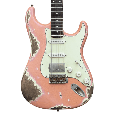 10S iCC Strat 11 Tone HSS Electric Guitar Shell Pink Heavy Relic for sale