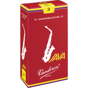 Vandoren SR2625R Java Red Alto Saxophone Reeds - Strength 2.5 (Box of 10)