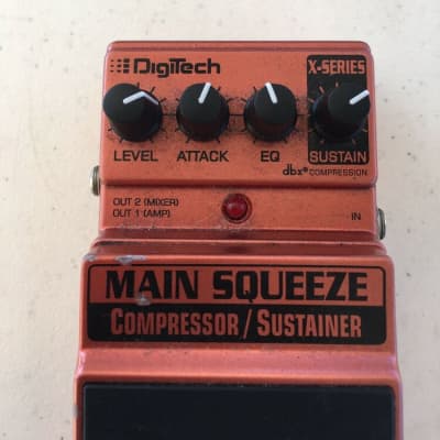 Digitech XMS X-Series Main Squeeze Compressor / Sustainer Guitar Effect Pedal image 2