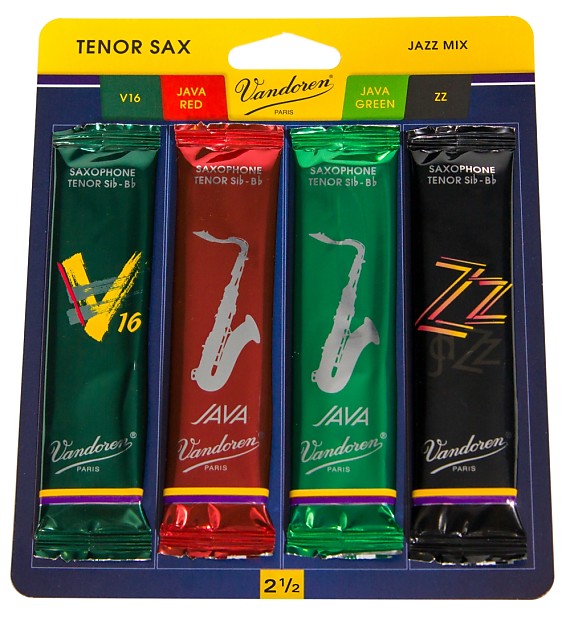 Vandoren SRMIXT25 Tenor Saxophone Mix Card Jazz Reed Variety Pack - Strength 2.5 image 1