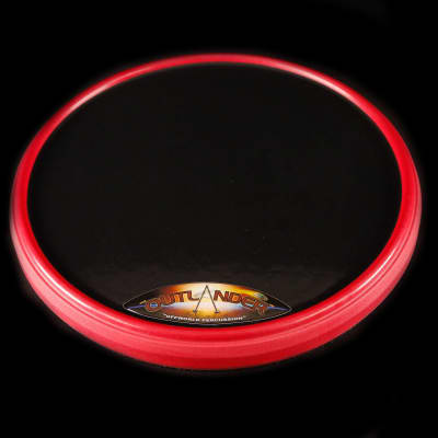 Offworld Percussion Outlander 9.5'' Small Practice Pad, Darkmatter Top, Red Rim image 2