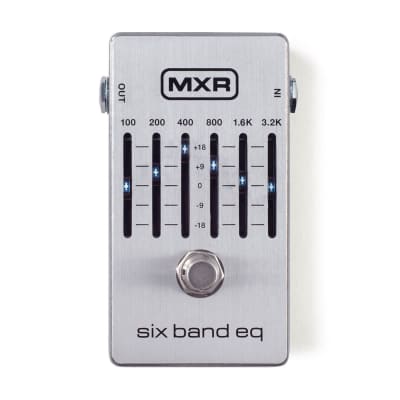 Jim Dunlop M109 SIlver MXR 6 Band EQ Guitar Effects Pedal for sale
