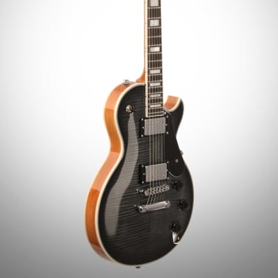 Schecter Solo II Custom Electric Guitar, Transparent Black Burst, Chrome Hardware image 4