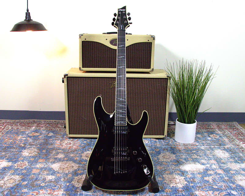 Schecter C-1- Blackjack - Electric Guitar – Gloss Black – W/Gigbag image 1