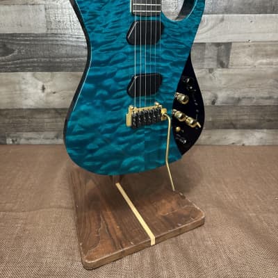 MOOG Paul Vo Collectors Edition Prototype (6 of 8!) Sustain Guitar W/OHSC - Blue Quilt image 2