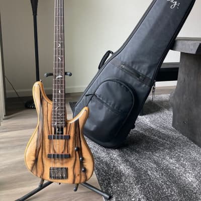 Sugi Night Breeze 4 (NB4) Custom Bass Guitar, Black Persimmon/Kurokaki Top, Custom Build (2018) for sale
