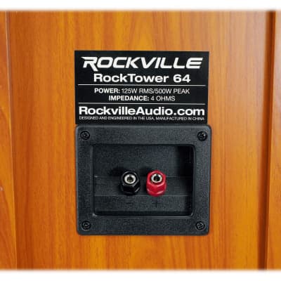 (1) Rockville RockTower 64C Classic Home Audio Tower Speaker Passive 4 Ohm image 20