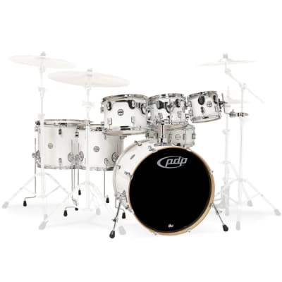 PDP Concept Maple 7-Piece Shell Pack - 22/14SD/16FT/14FT/12/10/8 Pearlescent White image 5