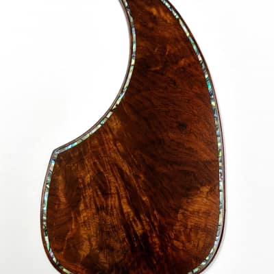 Bruce Wei, Solid Curly Rosewood Guitar Pickguard, Abalone Inlay fit Martin Style MA5 (742) for sale