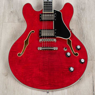 Eastman Guitars T486 Electric Guitar, Red, Ebony Fingerboard image 1