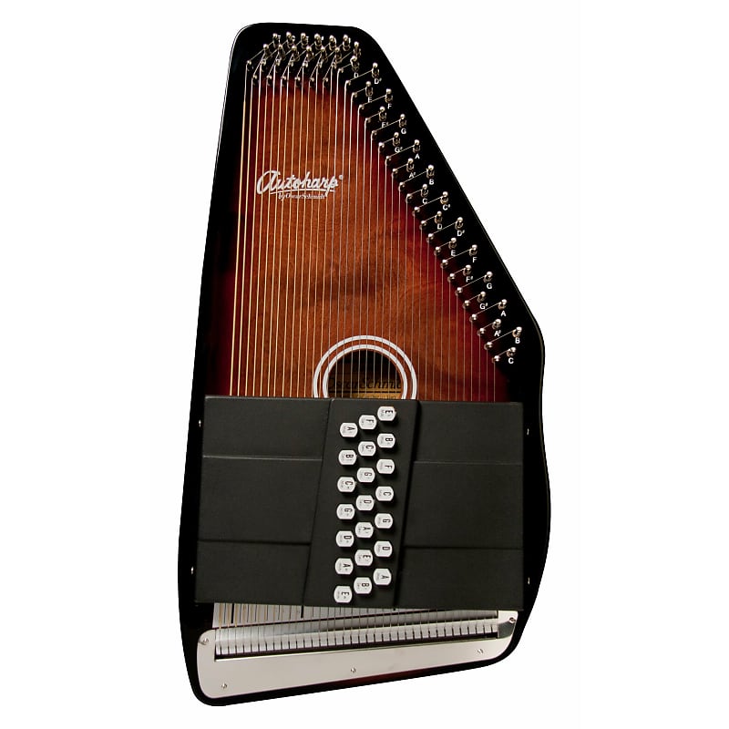Oscar Schmidt OS21CE 21 Chord Acoustic Electric Auto Harp. Tobacco Sunburst image 1