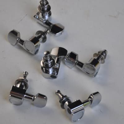 6 In-Line PING Guitar Tuners Chrome Fender Stratocaster Telecaster Strat/Tele image 10