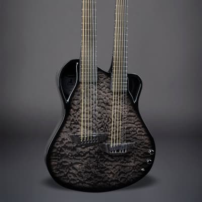 Emerald Chimaera | Carbon Fiber 18-String Double Neck Acoustic Guitar image 2