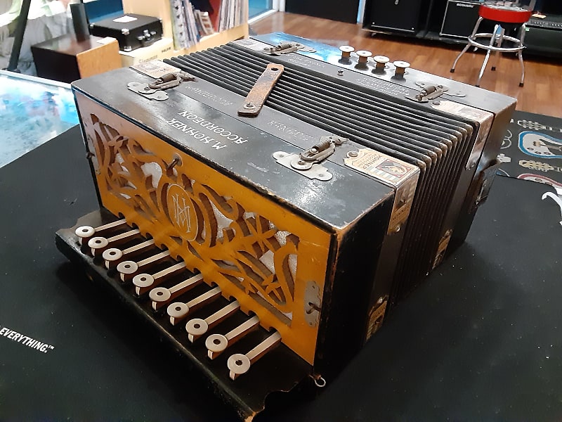 Hohner Vintage 10 button Accordion 19301940 Reverb