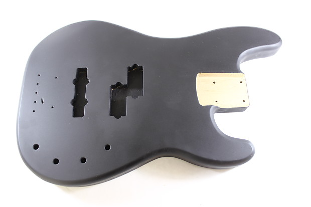 Matte Black P J Bass Guitar Body - fits Fender necks P350