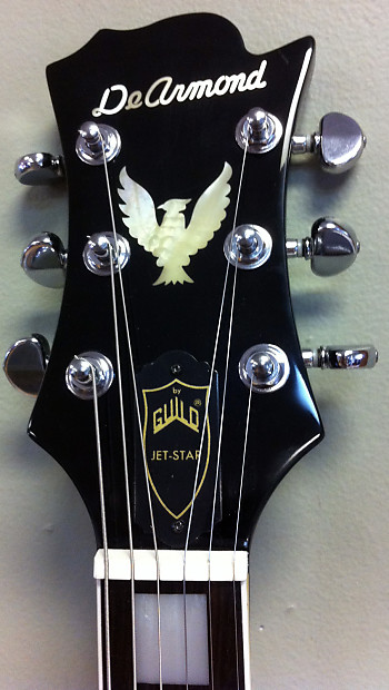 DeArmond by Guild Jetstar Black w/ hardshell case RARE | Reverb