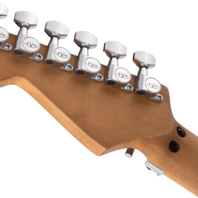 EVH Striped Series Frankenstein Frankie, Maple Fingerboard, Red with Black Stripes Relic image 10