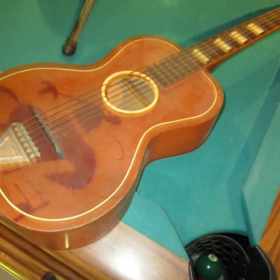 United Guitar Co.  Cowboy Stencil Parlor Acoustic image 4