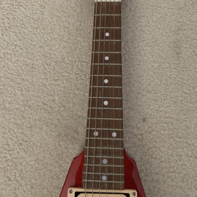 D'Mini by Phased Systems Flying V 80s Candy Apple Red | Reverb