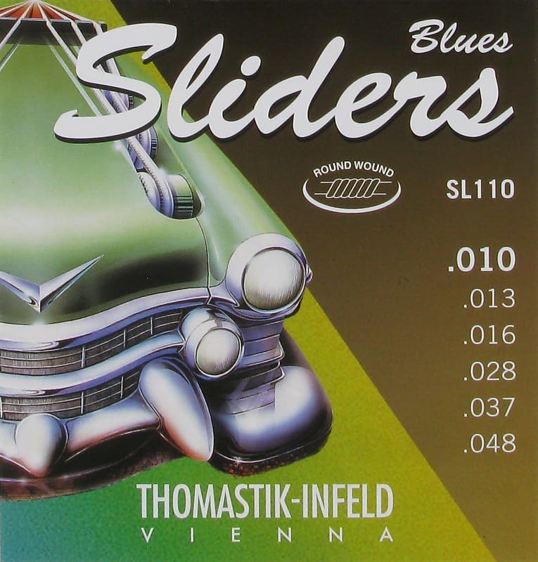 Thomastik Infeld SL110 Blues Sliders Pure Nickel Electric Guitar Strings 10-48 image 1