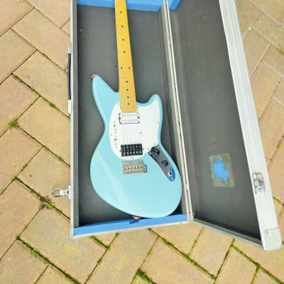 Partscaster Offset Jag-Stang 2000s - full scale - nitro sonic blue image 15