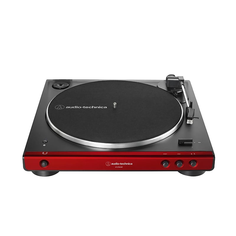 Audio-Technica: AT-LP60XBT-RD Automatic Bluetooth Turntable - Red / Black Red / Black *LOC_RW8 image 1