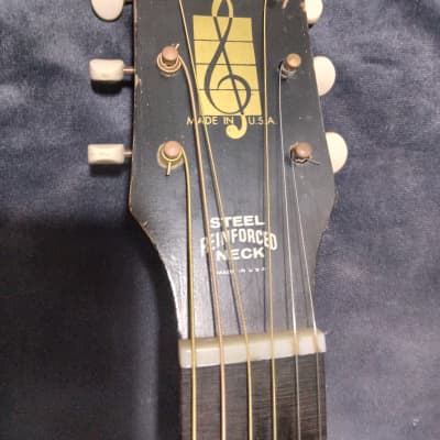 Harmony VINTAGE, RARE, H162 Flat Top Acoustic Guitar 1960s - Natural image 8