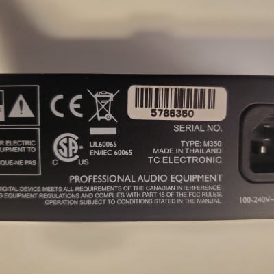 TC Electronic M350 Effect / Reverb Processor | Reverb Canada TC Electronic M350 Effect / Reverb Processor | Reverb Canada